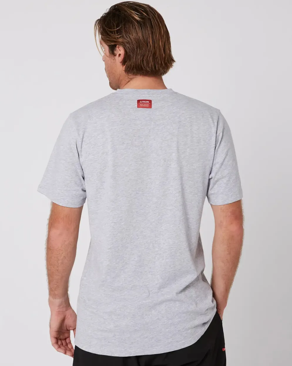 Follow Logo Tee - Heather Grey