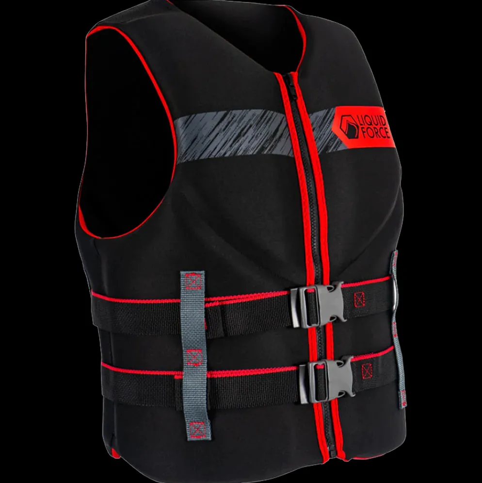 Liquid Force Hinge Classic CGA Life Vest 2026 - Black/Red