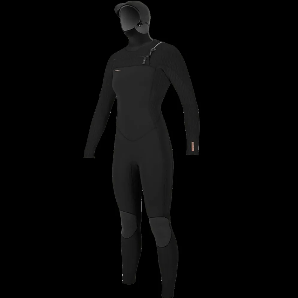 O'Neill Women's Hyperfreak 5/4+mm Chest Zip Full Wetsuit w/ Hood